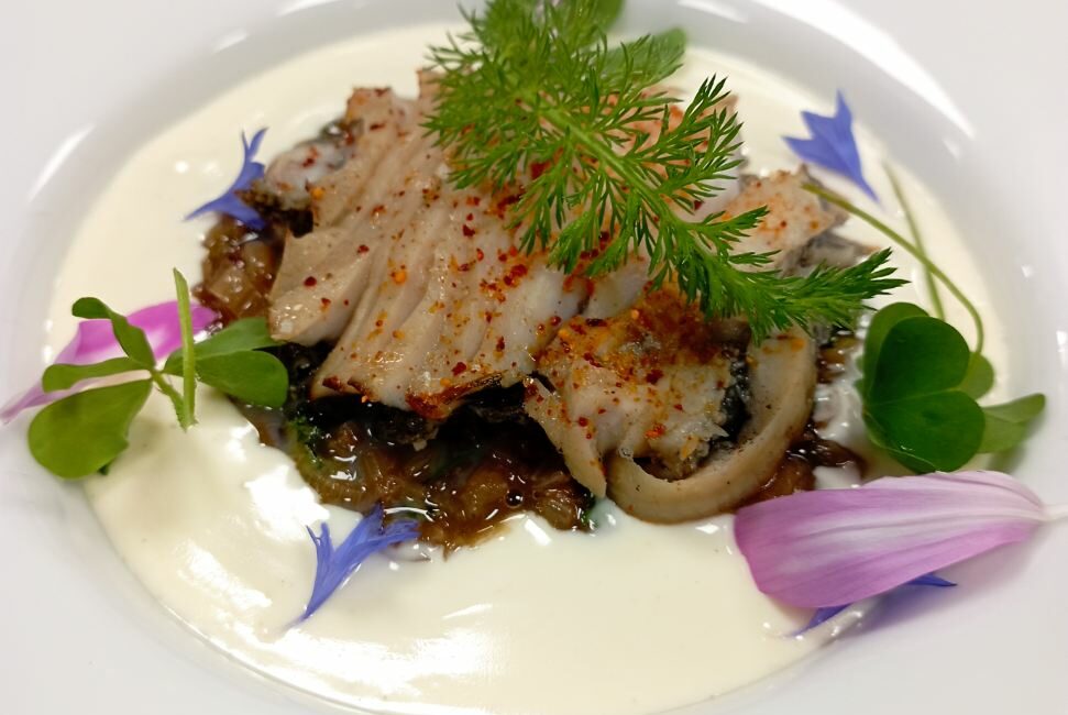 Ormeaux du menu dégustation avec des Produits frais et locaux de la cuisine du Roscanvec restaurant, chambres et salle de séminaire à Vannes